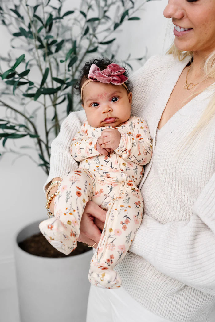 Rachel Zipper Footed Romper