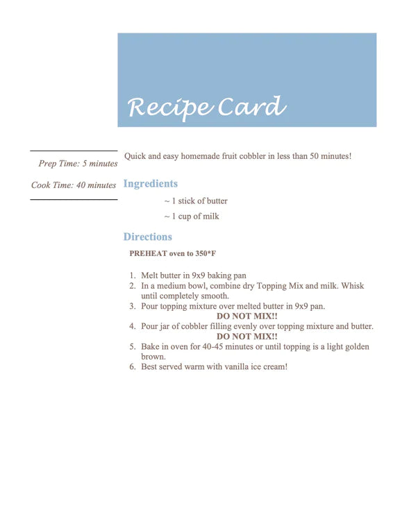 Cherry Cobbler Kit