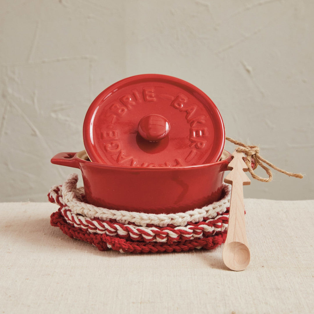 Red Brie Baker & Spoon Set