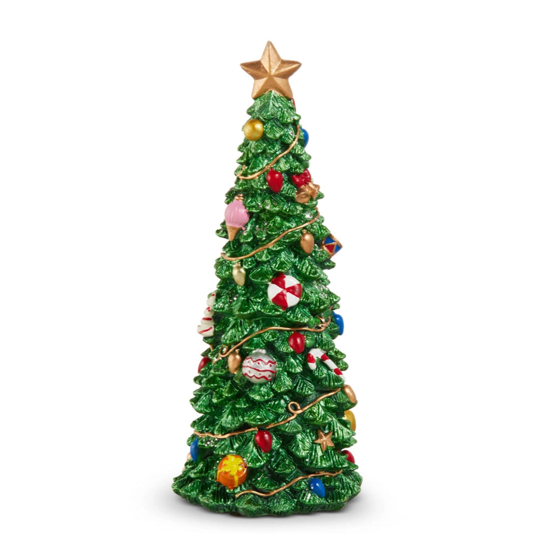 Retro Decorated Christmas Tree Figurine 