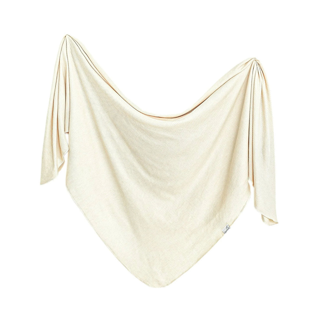 Moonstone Rib Knit Swaddle Blanket