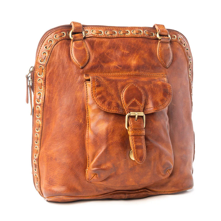 Hearthfire Buckled Genuine Leather Bag