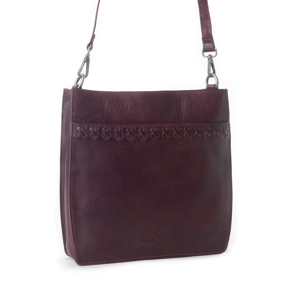 Zidana Mirelle Woven Leather Sling Bag