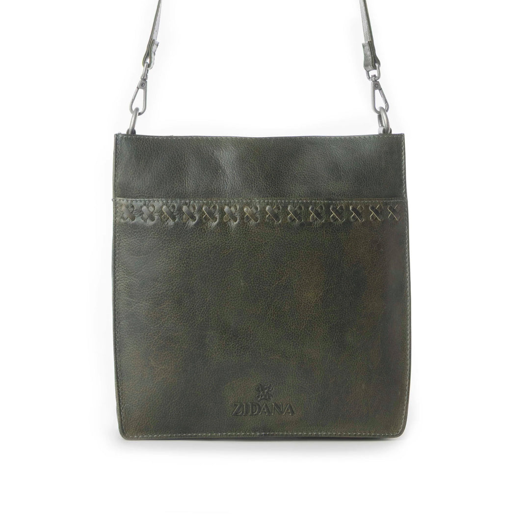 Zidana Mirelle Woven Leather Sling Bag