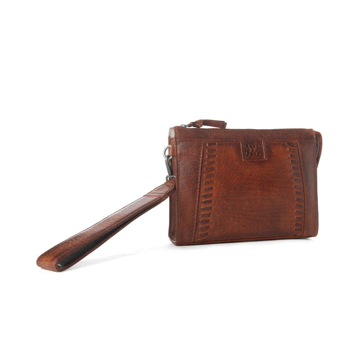 Zidana Bandera Ridge Leather Wristlet
