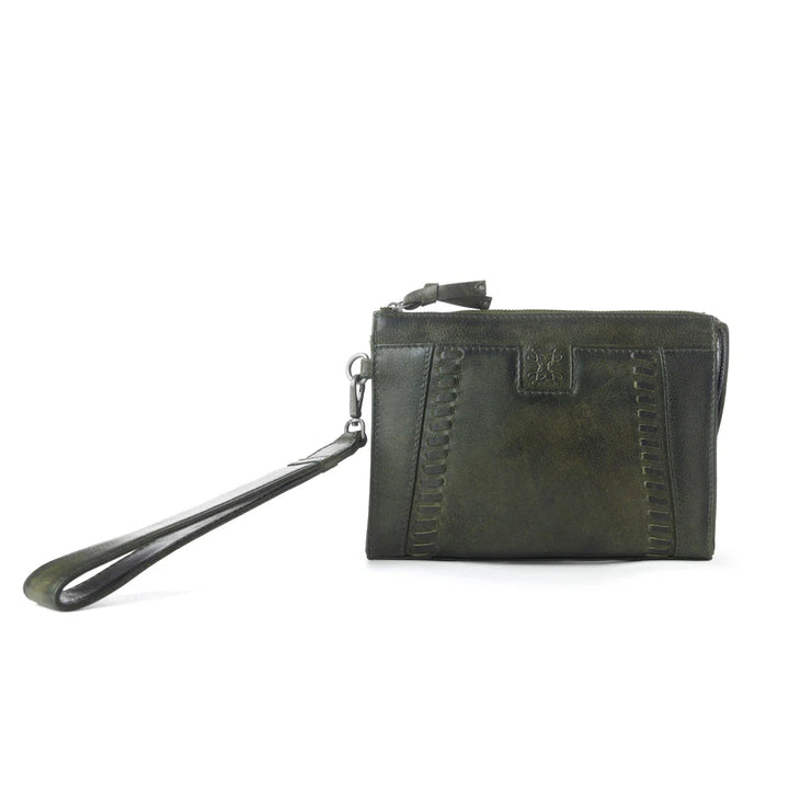 Zidana Bandera Ridge Leather Wristlet