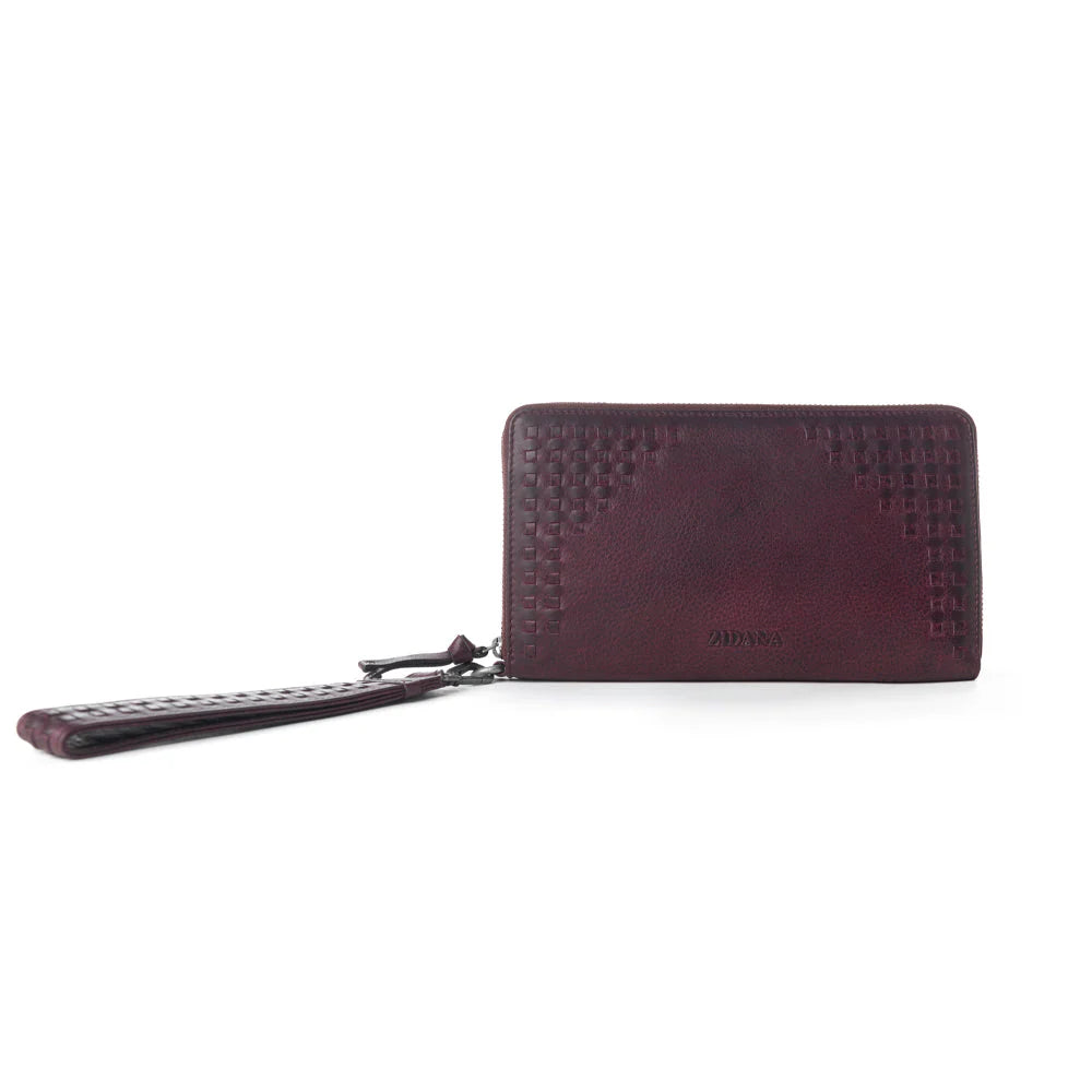 Zidana Elko Braided Leather Wallet