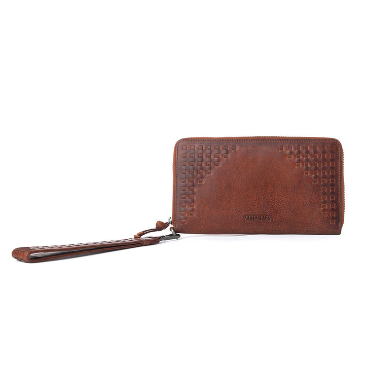 Zidana Elko Braided Leather Wallet