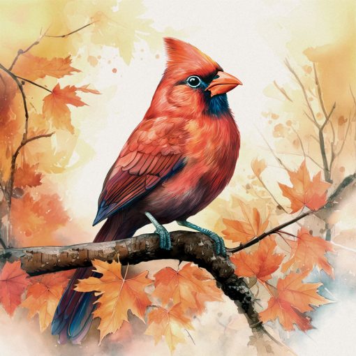 Autumnal Grace Square Coaster