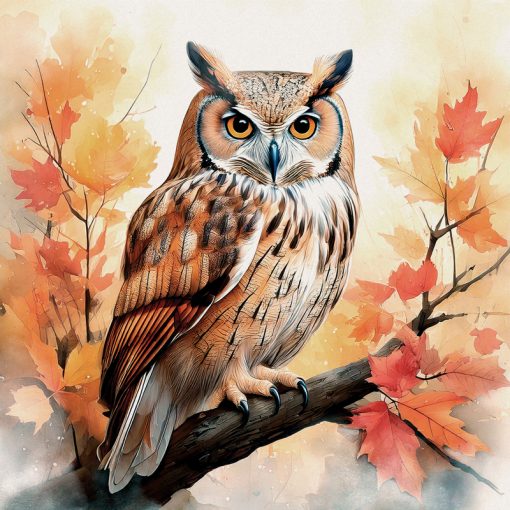 Autumnal Grace Square Coaster