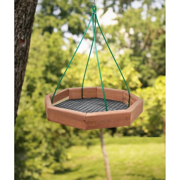 Western Red Cedar Hanging Tray Feeder