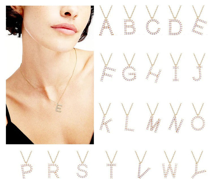 Pearl Initial Necklace