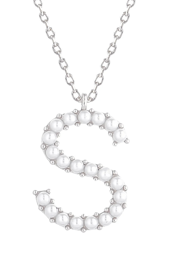 Pearl Initial Necklace