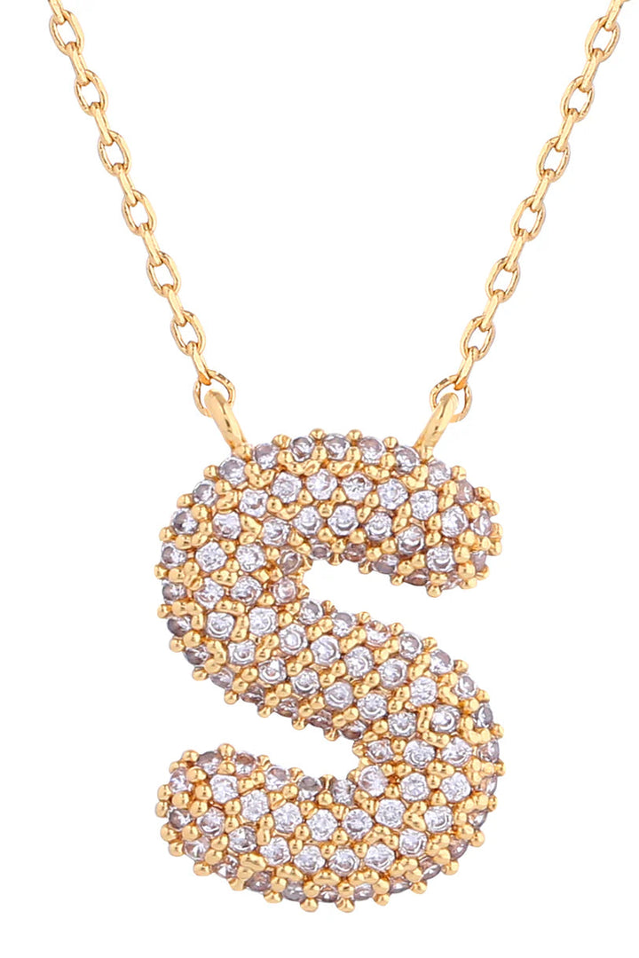 Textured Initial Necklace