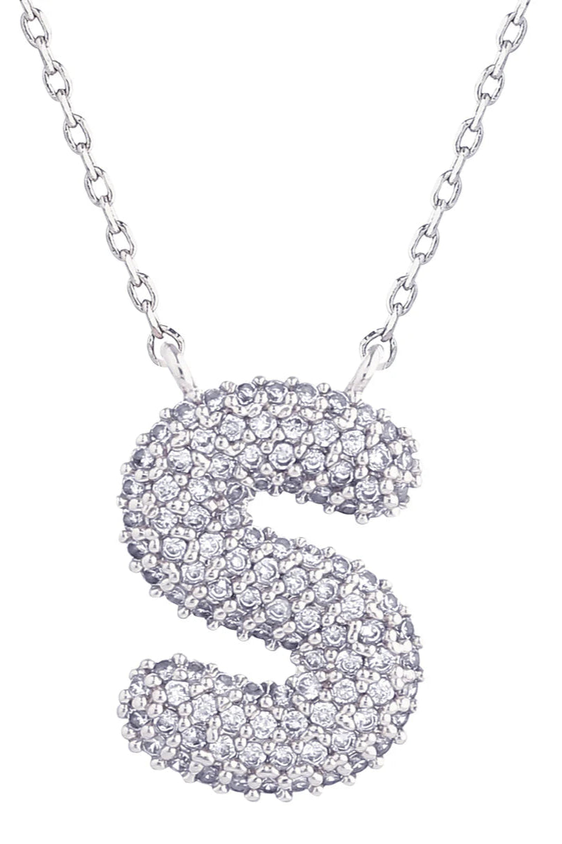 Textured Initial Necklace