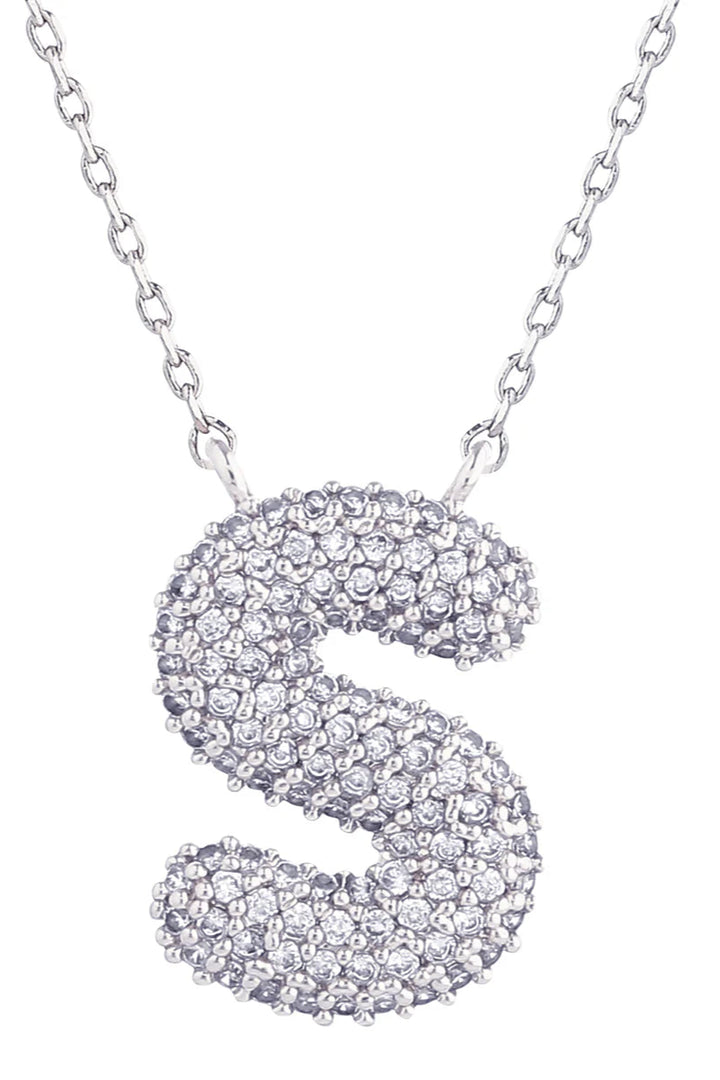Textured Initial Necklace