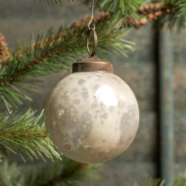 White Kugel Ornament