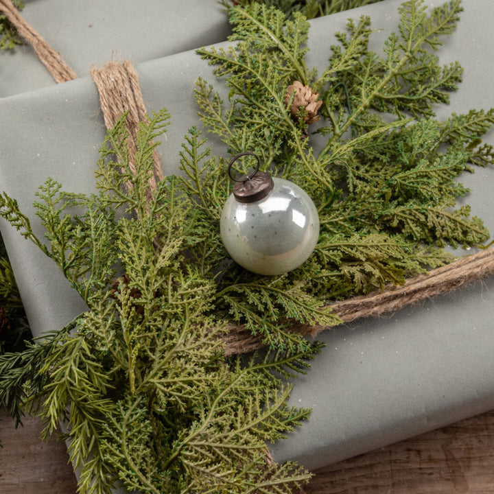 White Kugel Ornament