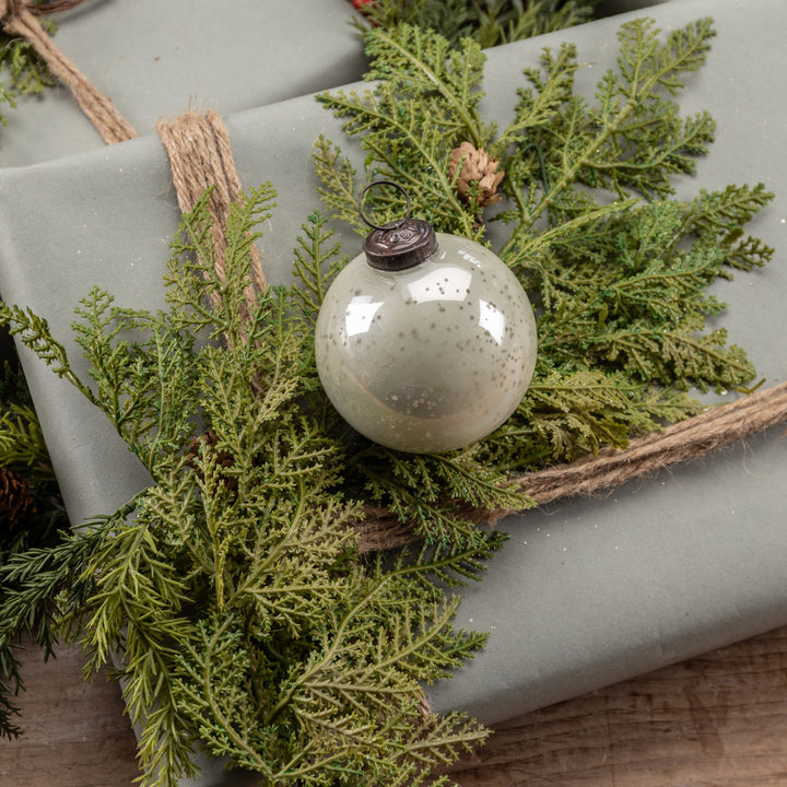 White Kugel Ornament