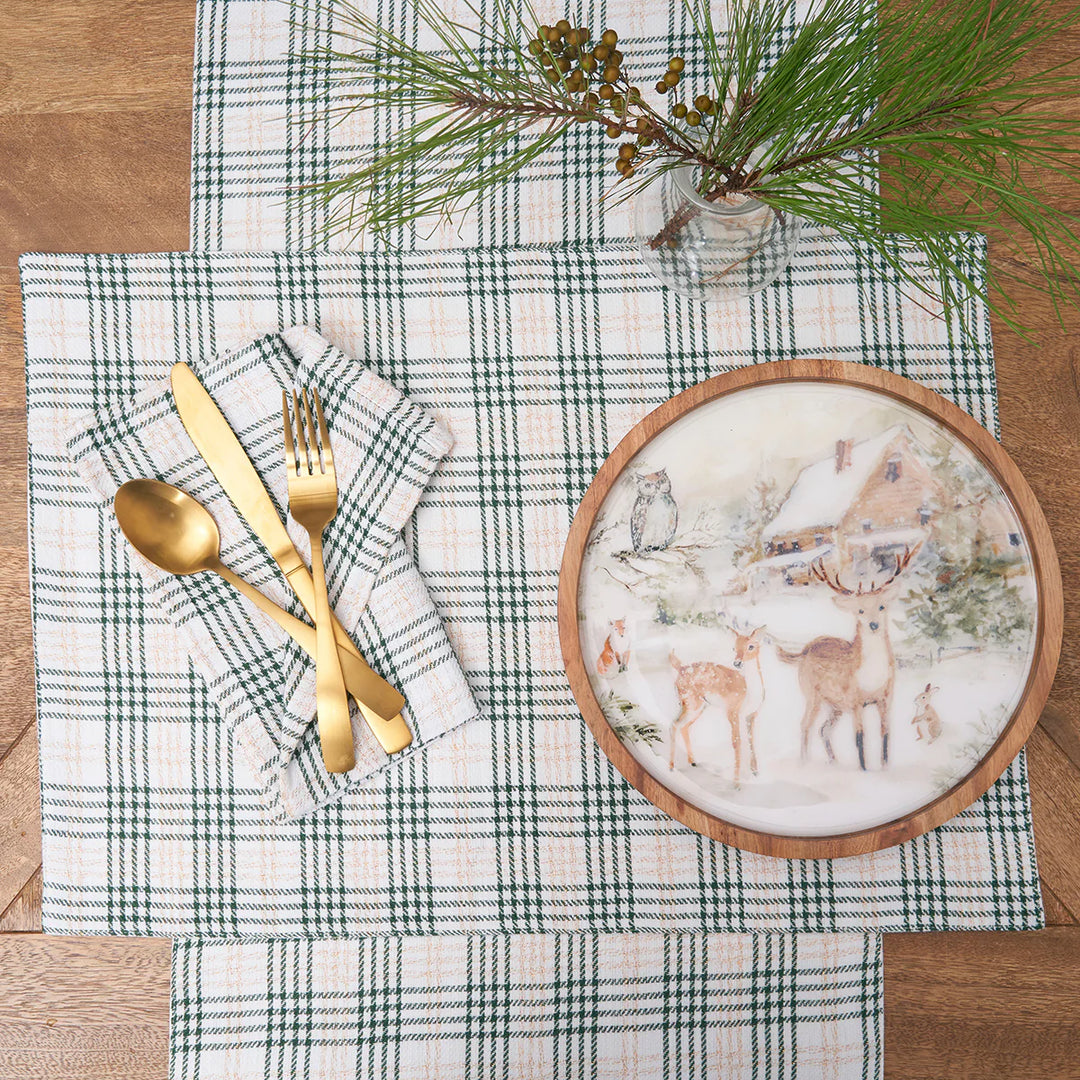 Good Tidings Plaid Table Runner