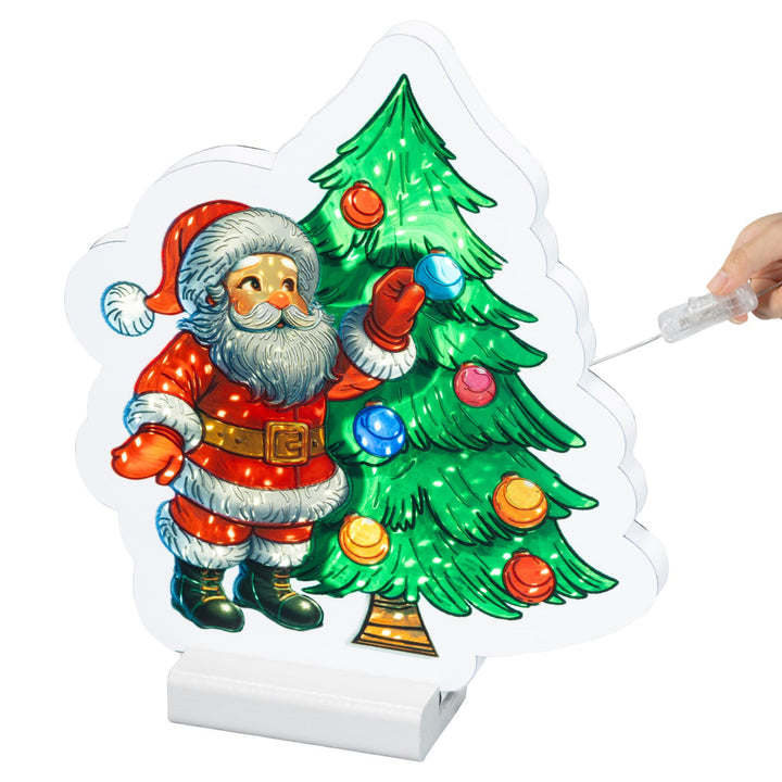 Santa & Christmas Tree LED Infinity Light