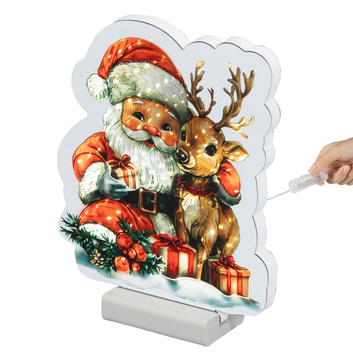Santa & Reindeer LED Infinity Light