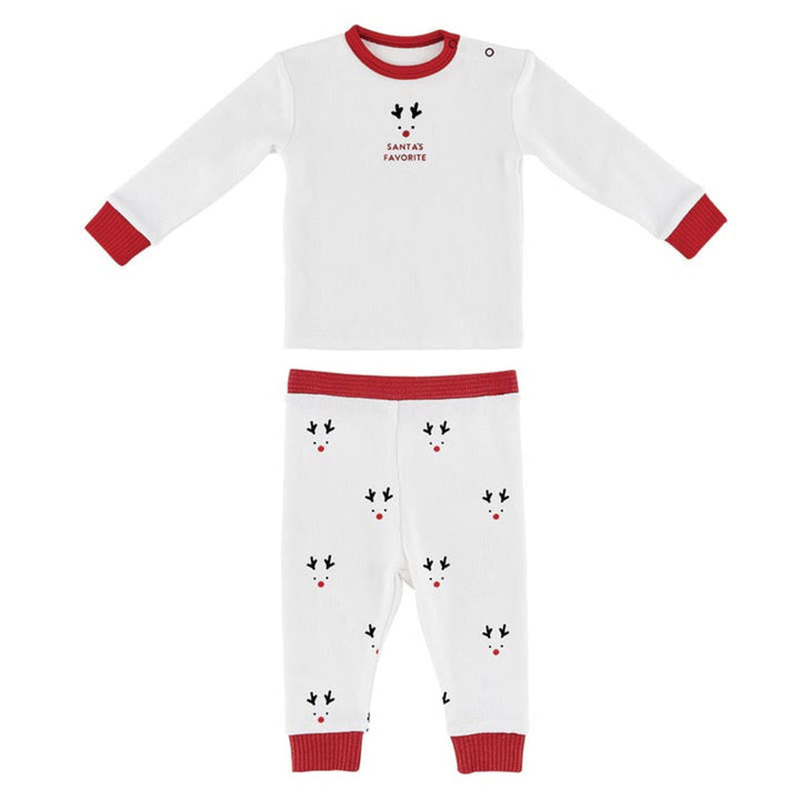 Santa's Favorite Waffle Knit Toddler Pajama Set
