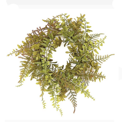 Mixed Fern Candle Ring