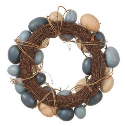 Blue & Cream Egg Wreath