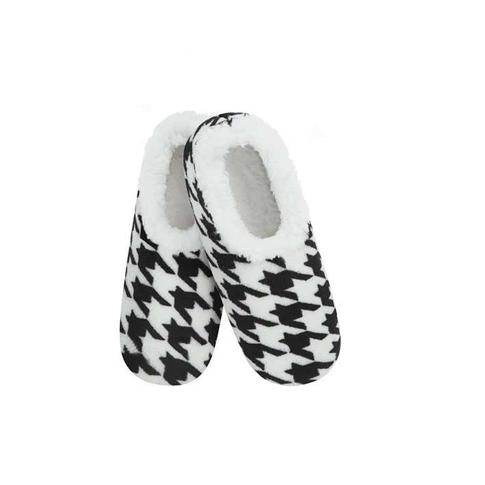 Black & White Snoozie Slippers
