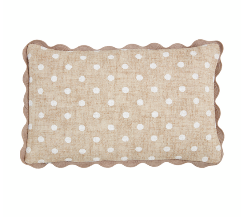 Be Our Guest Lumbar Scalloped Pillow