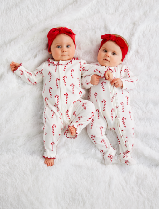 Candy Cane Sleeper & Headband Set