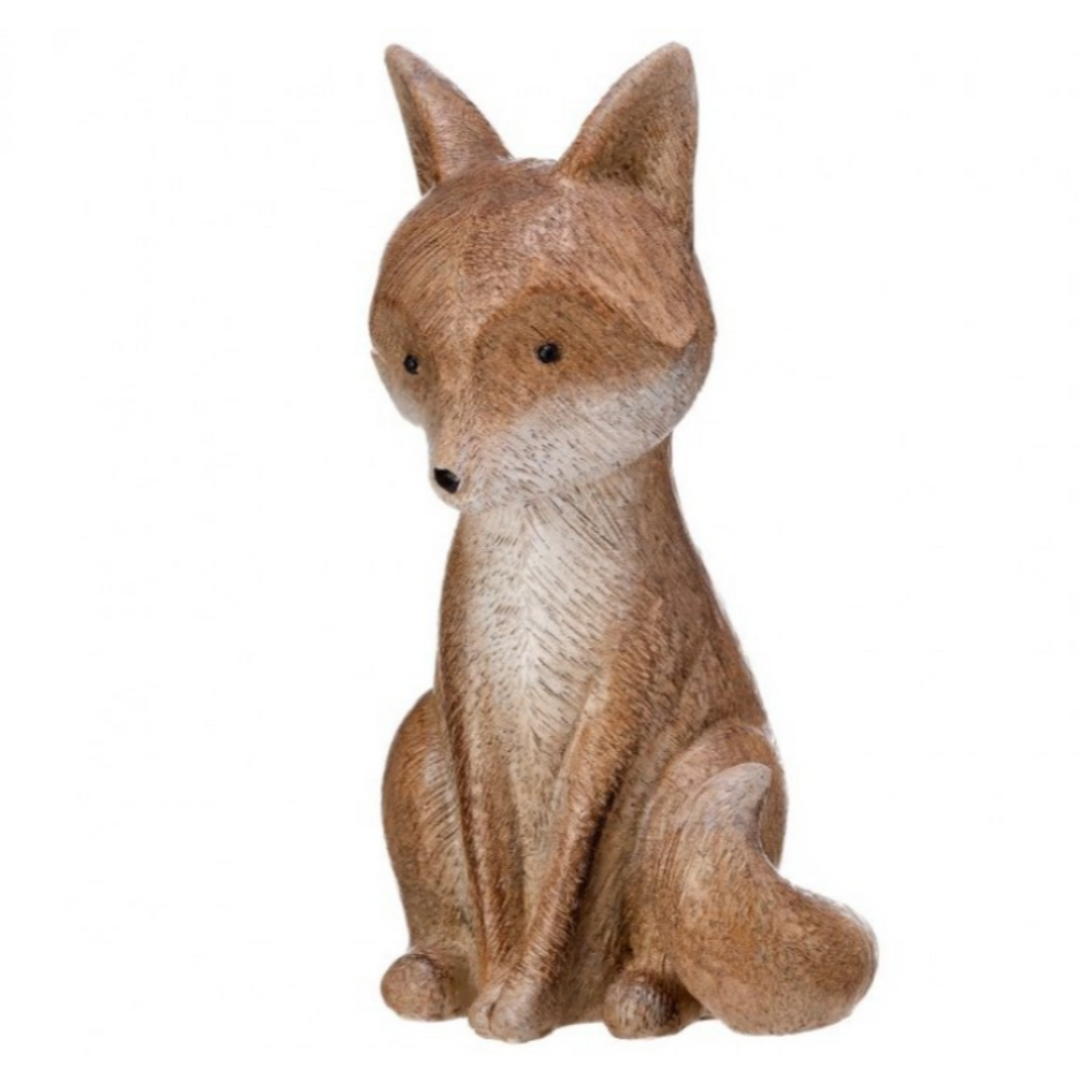 Carved Look Sitting Fox