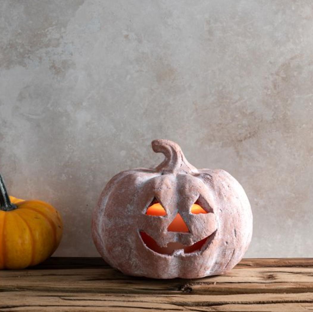 Rustic Look Terracotta Jack-o-Lantern
