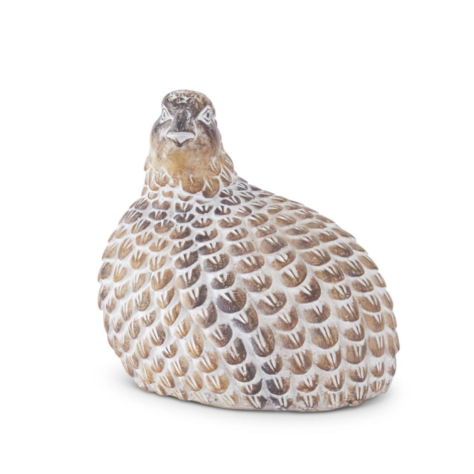 Whitewashed Sitting Quail