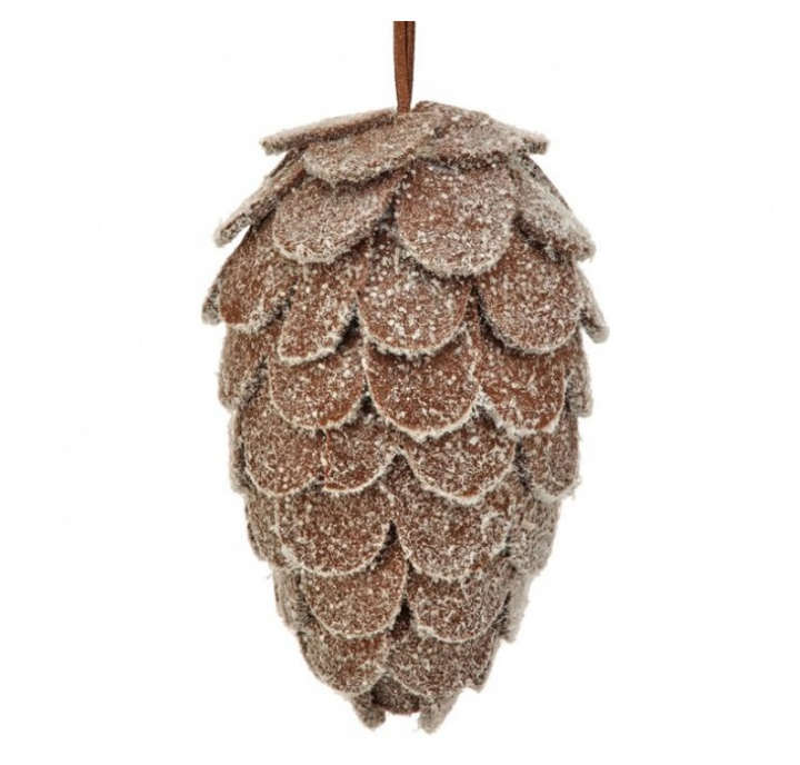 First Snow Felt Pinecone Ornament