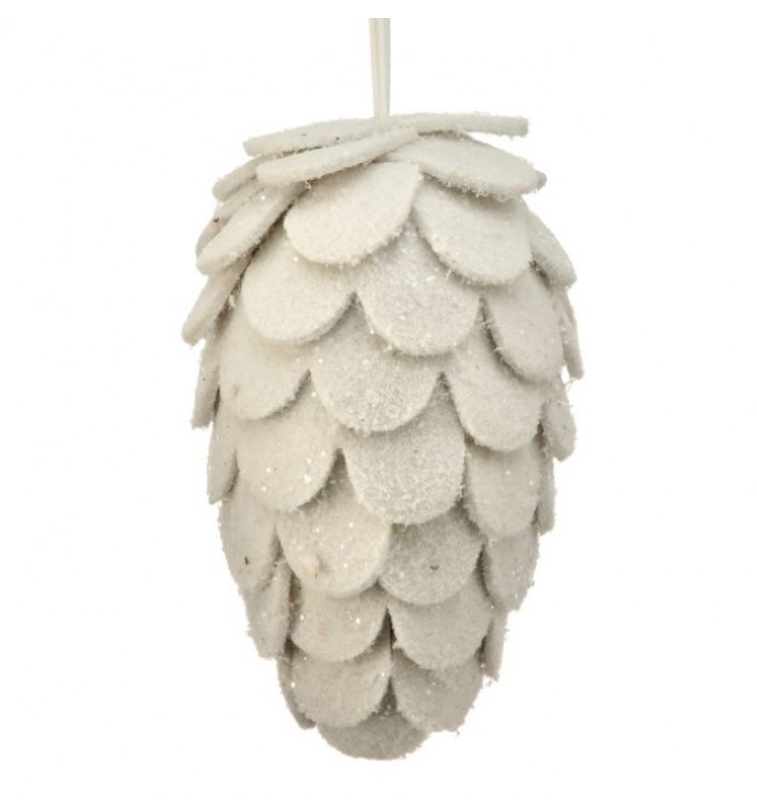First Snow Felt Pinecone Ornament