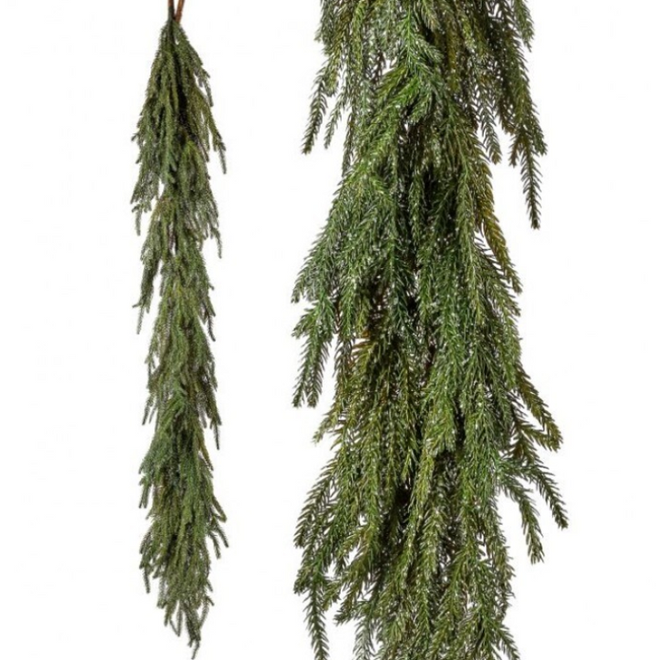Iced Garden Norfolk Pine Garland
