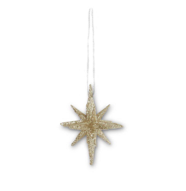 Glittered Multi Point Star Ornament