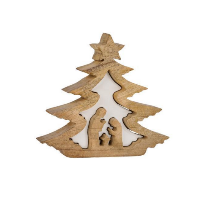 Tree Shaped Holy Family Cutout
