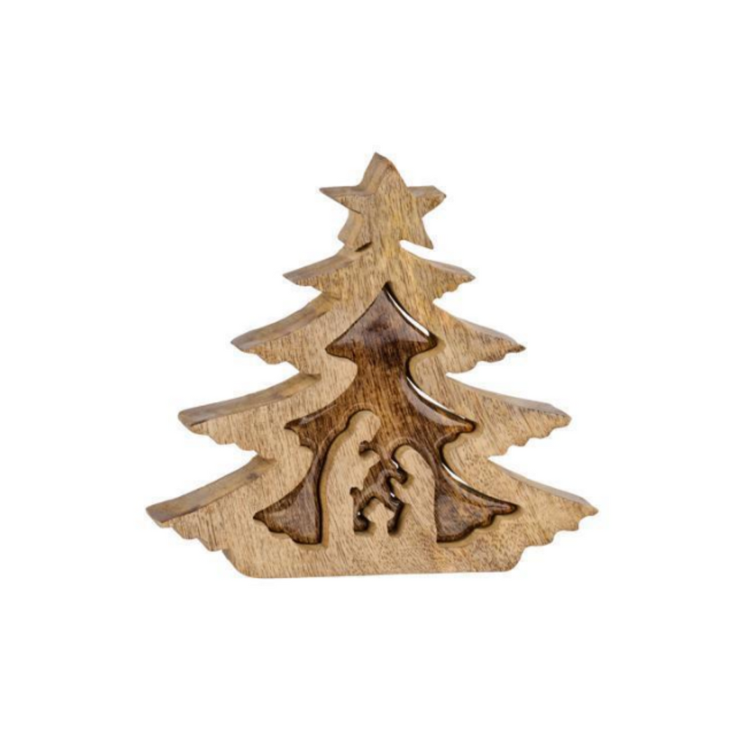 Tree Shaped Holy Family Cutout