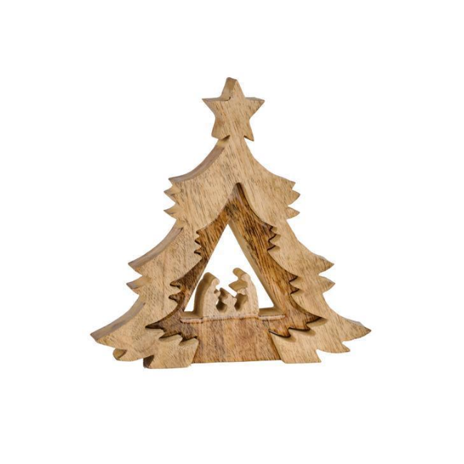 Tree Shaped Holy Family Cutout