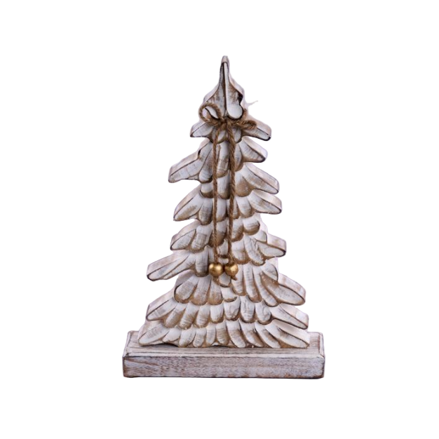 Midnight Snow Storm Wooden Tree
