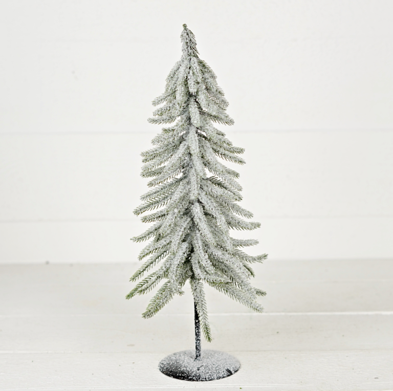 Flocked Twiggy Pine Tree