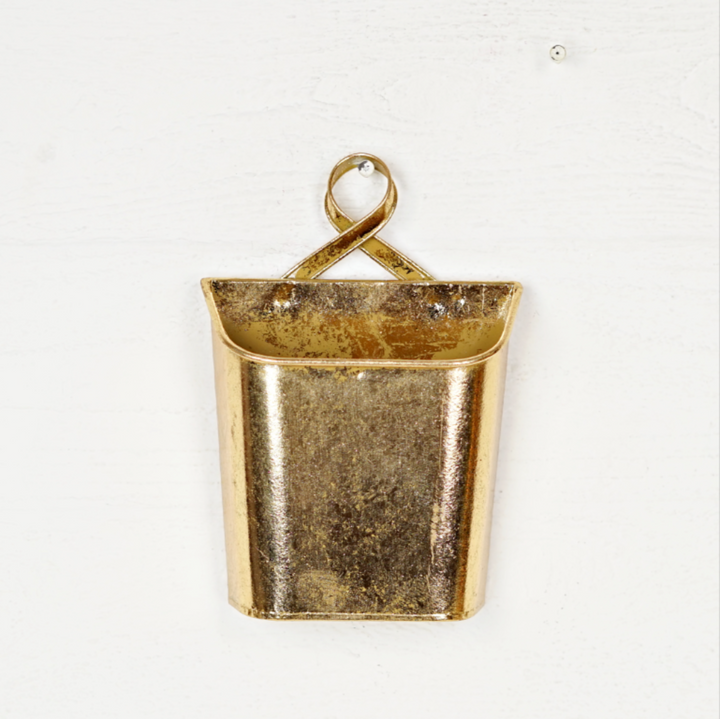 Golden Metal Wall Bucket