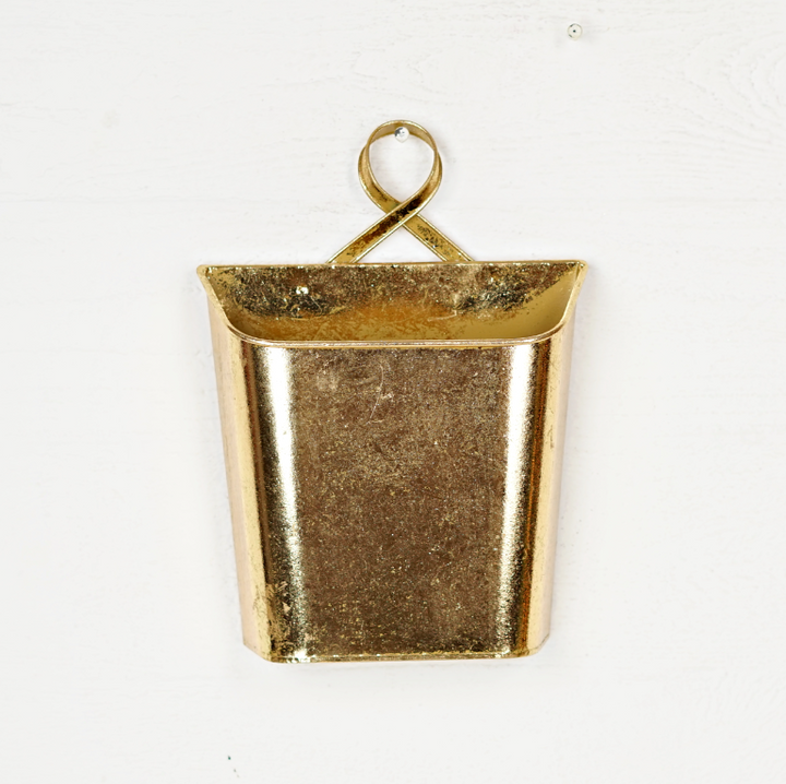 Golden Metal Wall Bucket
