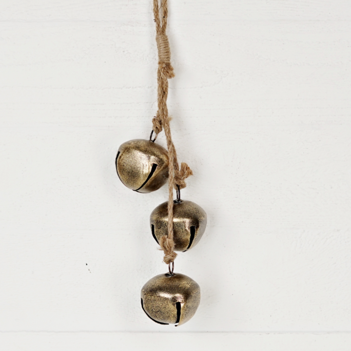 Triple Gold Sleigh Bell Cluster