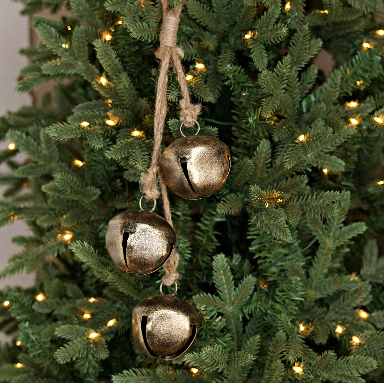 Triple Gold Sleigh Bell Cluster