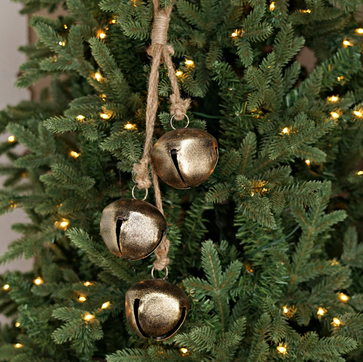 Triple Gold Sleigh Bell Cluster