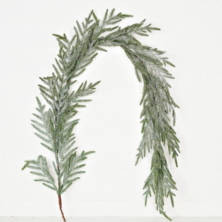 Snowy Sparkle Real Touch Norfolk Garland